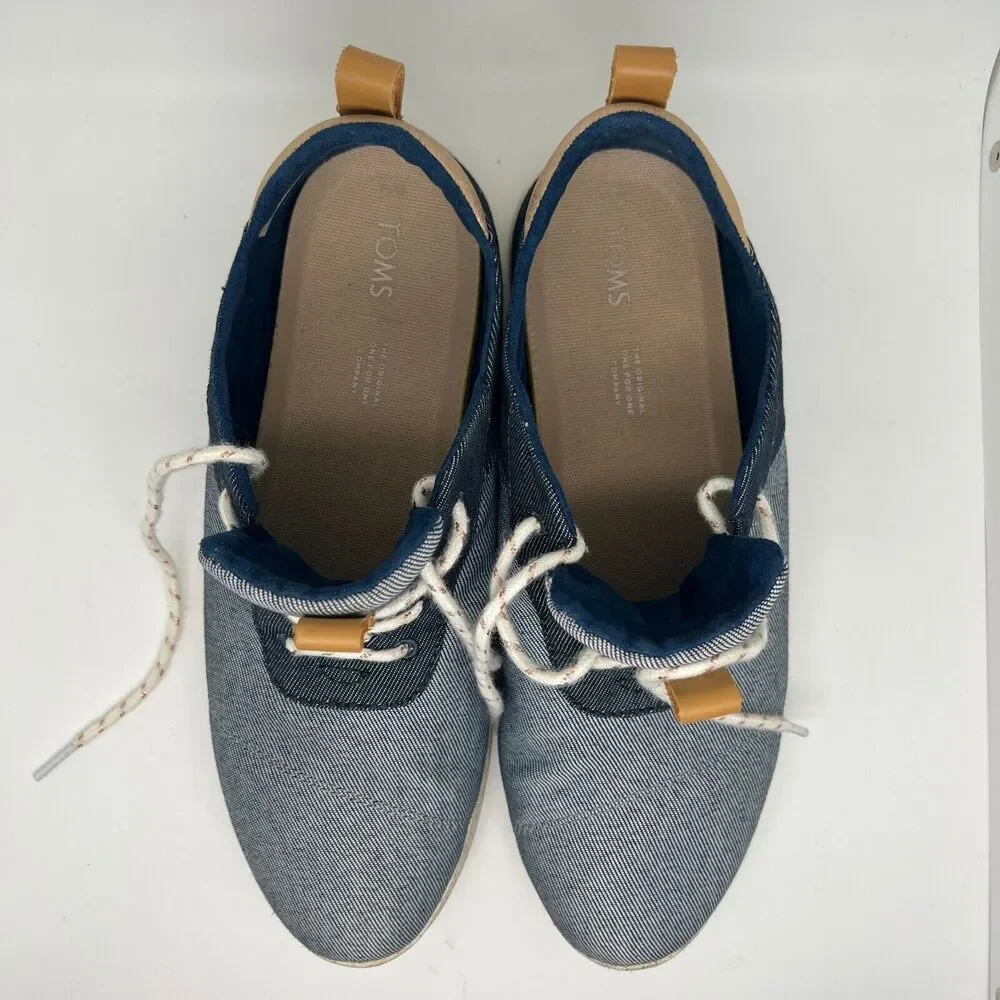 Toms Cabrillo Women Blue Lace Up Lifestyle Sneakers Shoe Lace Up Size 11 - Picture 7 of 11